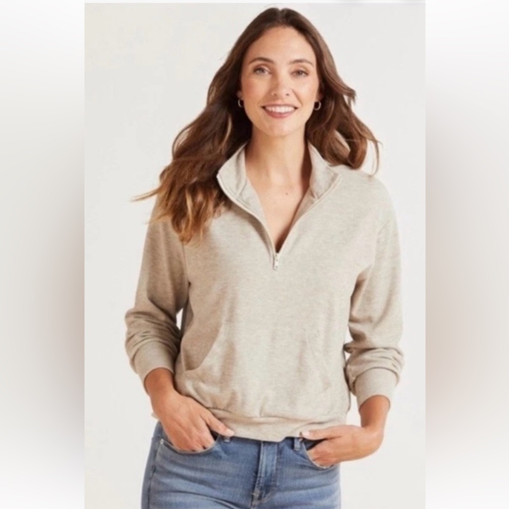 EVEREVE 1/4 1/2 Zip pullover top sweatshirt
